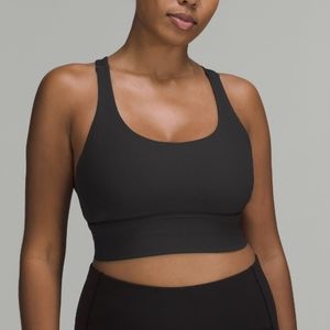 Lululemon energy bra ribbed black long line